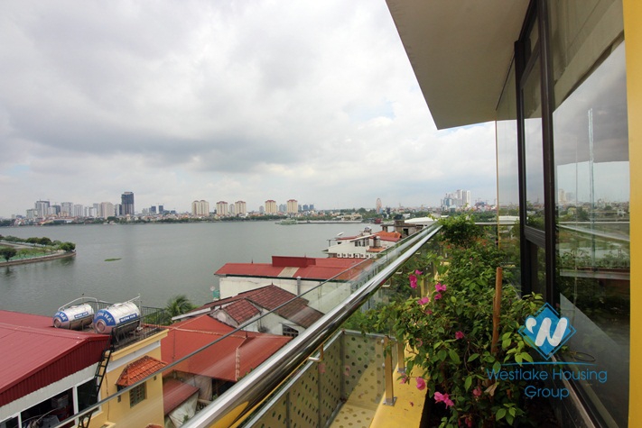 Modern lake view duplex apartment rental in Tay Ho, Hanoi
